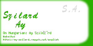 szilard ay business card